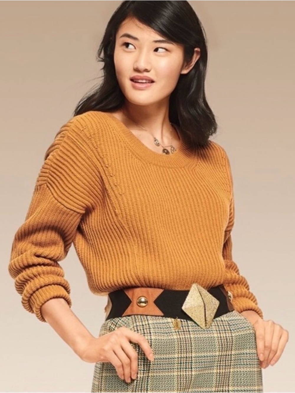 Cabo Step-Up Chunky Knit Pullover Sweater